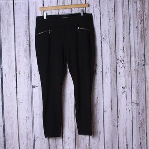 Maurices Black Leggings with Zipper Pockets Size L